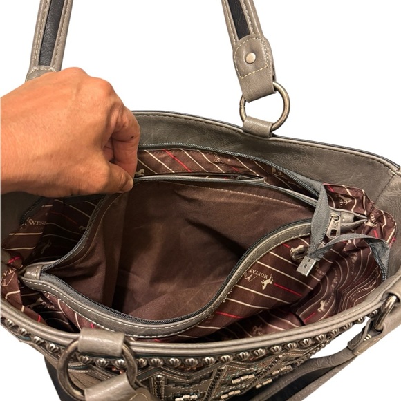 Montana West Tote Bag with Ethnic Detailing NWT Montana West embellished cross - Picture 16 of 16